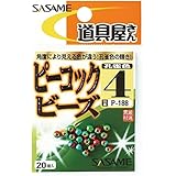 ささめ針(Sasame) P-188 道具屋 ピーコックビーズ 孔雀カラー