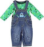 (フィクソーニ)FIXONI 北欧ブランド デニムオーバーオールと長袖ボディスーツのセット 74cm