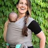 Linyuan 安定した品質 Pure Grey Baby Sling Cotton Carrier Baby Wrap for Babies From Birth to 35 lbs