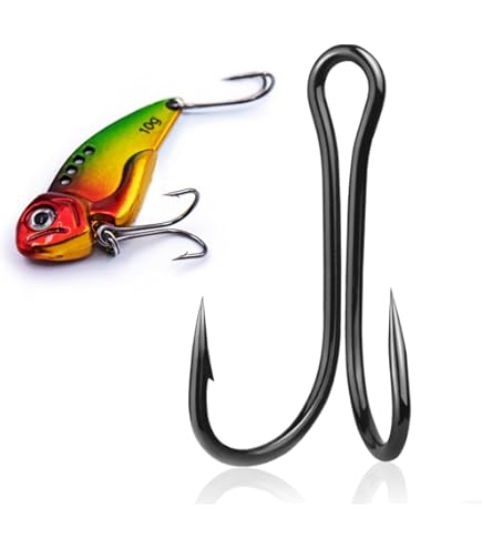 Amazon | Tigofly 20個/ロット ブラック ダブルフック フライ