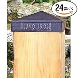 Nuvo装飾ピラミッドアルミニウムPostキャップfor 4.5 " X 4.5 "ポスト – ブラック[ 24パック]