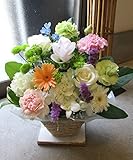 ＴＶチャンピオン出場♪お供えフラワーアレンジメントー淡色ＭＩＸ 5,000円