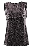 XFentech 新しい レディース マミー マタニティ服 トップ 生後 授乳服 Tシャツ 妊娠 ノースリーブ 看護ベスト, ブラック/2XL