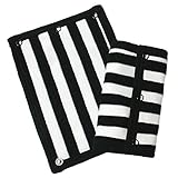 プラチナムベイビー★日本製 パイル地 よだれパッド★ボーダー (ブラック)