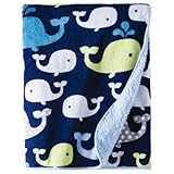 Circo Soft Reversible Fleece Blanket - Whales 'n Waves by Circo [並行輸入品]