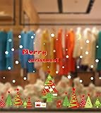 （ヤンググロり）YOGLY 雰囲気満点！　可愛い　クリスマス　ウォールステッカー　サンタクロース　トナカイ ツリー そり スノーマン　壁紙シール　ウォールペーパー　ウォールシール　ガラス　ステッカー
