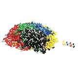 uxcell 絶縁フェルール　端子　　シルバートンプラスチック製メタル製　16 AWGワイヤ E1508 950個入り