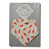 めんぷます田 赤ちゃんのガーゼバンダナビブ 大好き(レッド) 約30×30cm※広げた状態 綿100% 日本製