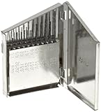 Chicago Latrobe 150 Series High-Speed Steel Jobber Length Drill Bit Set with Metal Case, Black Oxide