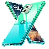 WOYSOBA 適合 Moto G64 5G 耐衝撃 ケース グラデーション TPU素材 米軍MIL規格 透明 衝撃吸収 ワイヤレス充電対応 レンズ保護 モトローラ モト G64 5G ケース グラデーション緑 Q-SXJB-G 64-13