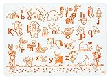 mini-twist Kids Silicone Coloring Placemat, Alphabet Animals by modern-twist