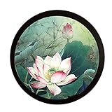 JiyaruラウンドフォトフレームWooden Wall Hanging写真ホルダーホームインテリア 8 inch ブラック JP0031-2-8in/QBUS