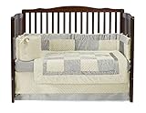 Baby Doll Bedding Croco Minky Crib Set, Ivory/Beige by BabyDoll Bedding