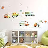 車輸送の壁紙 Home 子供の部屋ビニールの壁ステッカー PVC デカール 70 * 50 cm