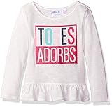 The Children's Place Girls' Big Girls' Sweater Knit Peplum Pullover Totes Adorbs White M (7/8) [並行輸入