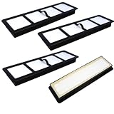 HQRP排気HEPAフィルタ4 -パックfor Eureka MyVac SuctionSeal Bagless巻き戻しペットwith Airspeedテクノロジーasm1106 a asm1105 