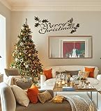 Merry Christmas fir-treeサンタクロースギフト子供部屋子供スタイリッシュな壁アートステッカーデカールg8912