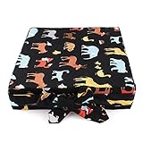 お食事クッション ベビー用チェアクッション 椅子クッション 麻布+密度の高いスポンジ製 (ブラック)