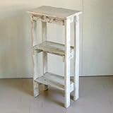 リサイクルウッド　コンソールテーブルミニ2　[ホワイト]