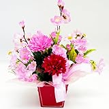 光触媒 桜造花アレンジ 日本アレンジ S-03B レッド