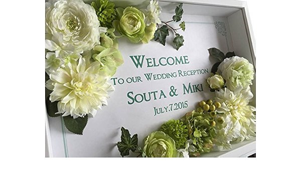 Amazon ウェルカムボード 爽やかな白い花のウェルカムボックス 造花 オンライン通販 Amazon ウェルカムボード 爽やかな白い花のウェルカムボックス 造花 オンライン通販