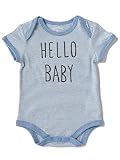 (ユナイテッドアローズ グリーンレーベル リラクシング) UNITED ARROWS green label relaxing オーガニックコットン ボーダー HELLO BABY ボディスーツ 38