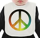 Peace Symbol ネクタイを有する有機ビブ Medium