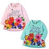 ベビー服 女の子 Tシャツ 長袖 フラワープリント ギンガムチェック柄 変形裾 ラメプリント 天竺素材 女児 ベビー (2.グリーン/95cm)