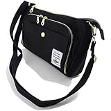 QUINTETTO(クインテット)ポリキャンバス ミニショルダーバッグ ボディバッグ ウエストバッグ 多機能 バッグ BAG カジュアル アウトドア 03-620-9472 (ブラック(BLACK))