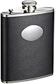 Visol VF1303 Visol Montego Black Leather Liquor Flask - 6 oz