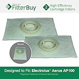 2 - Electrolux Aerus AP100 Canister Filters, Part LE-2100. Designed by FilterBuy to fit Electrolux/A