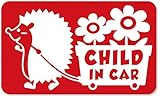 imoninn CHILD in car ステッカー　【マグネットタイプ】　No.62　花屋のハリさん　（赤色）