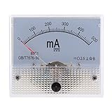 Flameer 高品質 DC電流計 アナログ式 直流電流 テスター ポインター パネルメーター 全16種測定範囲 - 0～500mA