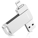 Vackiit「MFi認証取得」iPhone用 usbメモリ iphone対応 Lightning メモリー iPad用 フラッシュドライブ lightningコネクタ搭載 外付 容量不足解消 iPod/Win/Mac兼用iPad Air/mini/