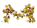 meiliy 2パック6.56 Ft人工Vines MineシミュレーションクリスマスBerries秋カエデの葉ガーランド植物ホーム部屋ガーデンウェディングガーランド外側クリスマスデコレーション イエ
