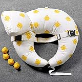 Metero 授乳クッション 綿 ポリエステル繊維 45°科学授乳 マタニティ抱き枕　ベビーのお座りサポート カバー付洗える授乳クッション