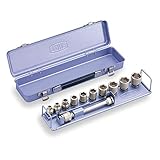 トネ(TONE) インパクト用ソケットセット(メタルトレー付) NV3102 差込角9.5mm シルバー 内容12点
