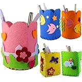 3個の日曜学校の男の子の女の子の手作り布アートペン鉛筆バッグ収納ボックスのランダム