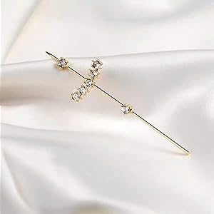 耳ラップクローラーフックピアス、1個複数のスタイルの幾何学的なスタッドピアス美容スタッドカフイヤリング、ピアスラインスト…