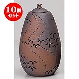 10個セット 照明具 灯り花入雫の笹(小) [16 x 27cm] 土物 手造り インテリア 和風 プレゼント 飲食店
