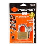 Pumpkin s45 Shortシャックル真鍮南京錠キーホームTopセキュリティロックツールスチールカバープレート( ptt-s45 : 39203、パック1個。