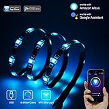 LOHASスマートWiFi LEDストリップライト、マルチカラー、2メートル、作業with Amazon Alexa、スマート電話コントロールLEDライト、パーティーホーム装飾照明