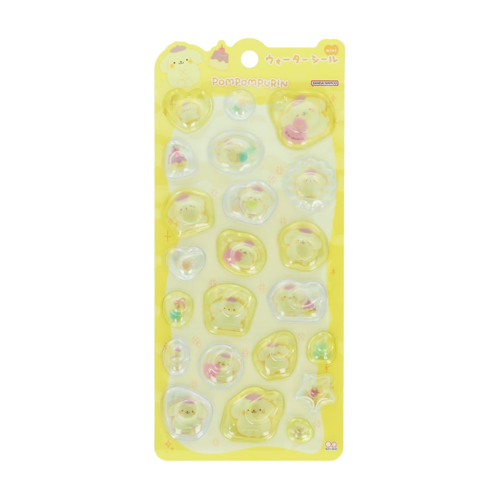 サンスター文具(Sun-Star Stationery) ポムポムプリン サンリオキャラクターズ グッズ シール ウォーターイン ラメ ウォーターシールmini S8819467