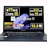 【整備済み品】 ノートパソコン dynabook G83/HS 13.3インチ フルHD Core i5-1135G7 第11世代 Windows11 Office 2021搭載 カメラ Wi-Fi6 type-C (SSD:512GB メモリ:16GB)