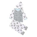 Tovadoo 子供服 ベビー服 男女共用 トップス+ズボン+ハット 秋冬 長袖 グレー プリント 鹿柄 可愛い キュート 保育園 プレゼント