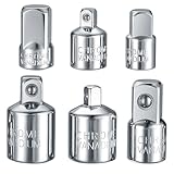 ソケットアダプターセット 6本変換ソケット変換アダプター ラチェットアダプター スクエアラチェット 1/2インチ 3/8インチ 1/4インチドライブ 差込角変換 レデューサーコンバーター 自動車建設作業用