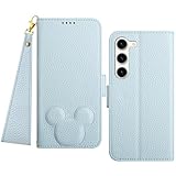 Mo-Somnus Samsung Galaxy S23 ケース 手帳型 オシャレ S23 Ultra 手帳型ケース 高級PUレザー ギャラクシー S23 カバー カード収納 財布型 galaxy S23 携帯カバー Samsung S23 スマホケース マグネット スタンド機能 ぎゃらくしーS23ケース おしゃれ Galaxy S23 5G 携帯ケース Galaxy S23 5G ケース -青い