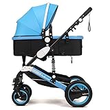 ベビートロリー、折り畳みトロリー、冬と夏の4ショックアブソーバーベビートロリー ( 色 : 青 )