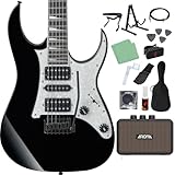 Ibanez RGV250 BK ブラック 初心者14点セット 【充電式ミニアンプ付き】 エレキギター ストラトキャスタータイプ アイバニーズ