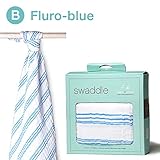 aden + anais (エイデンアンドアネイ) おくるみ 1枚 箱入り 出産祝い アフガン ベビー用品 ベビーギフト B Fluro-blue [並行輸入品]